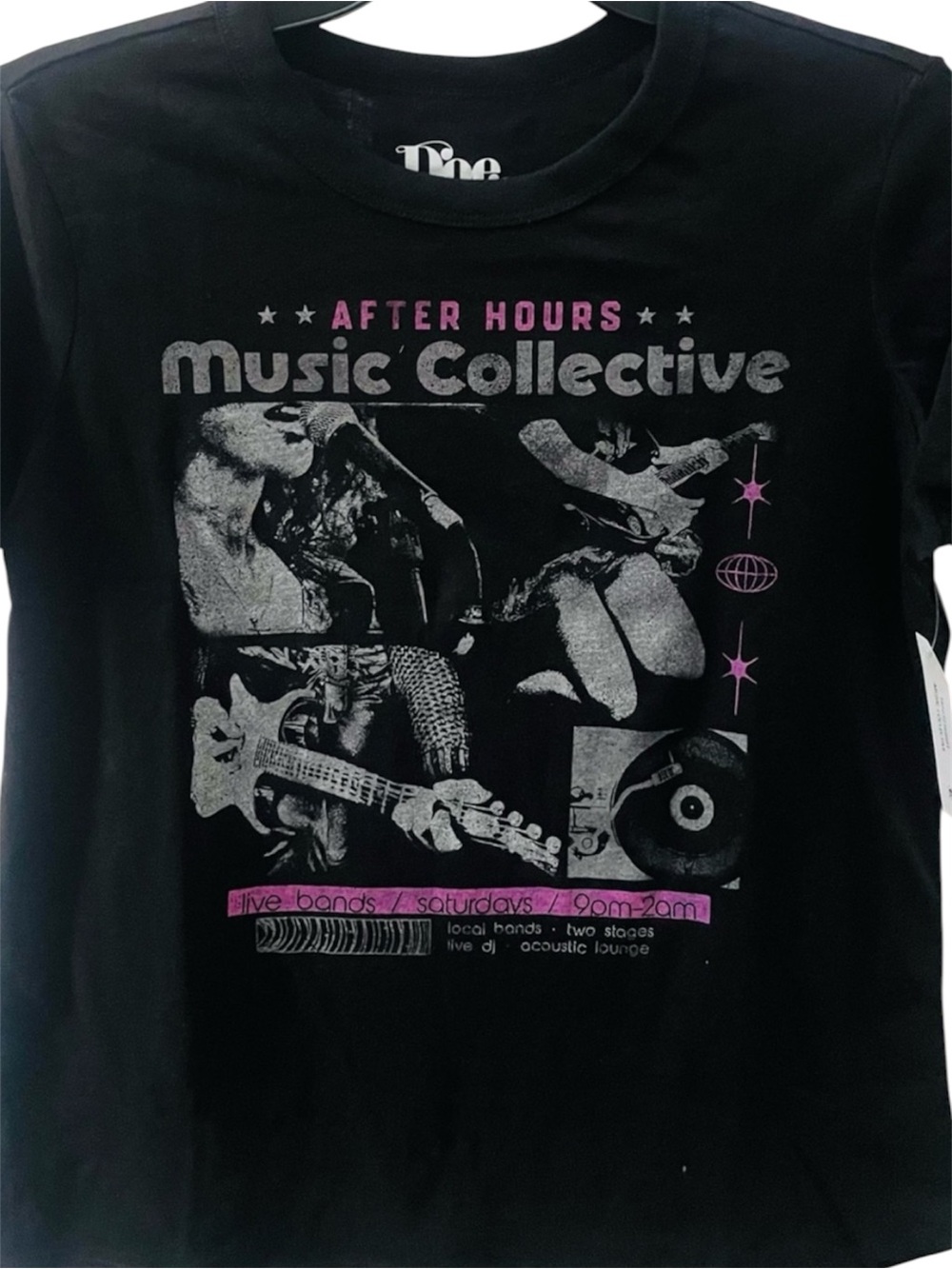 Black Music Concert Graphic Tee Women’s Small Rock Grunge Metal